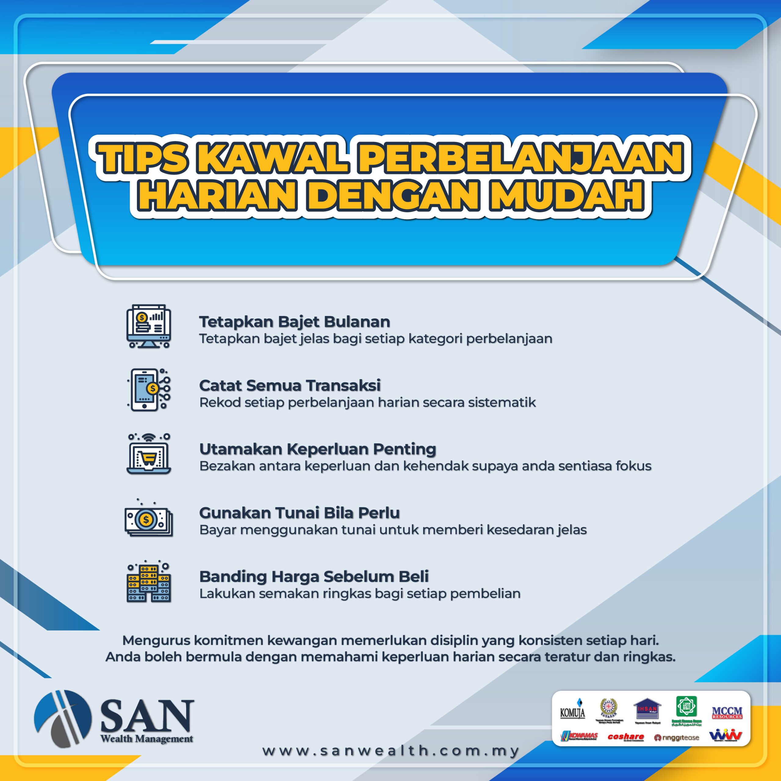Tips Kawal Perbelanjaan Harian Dengan Mudah